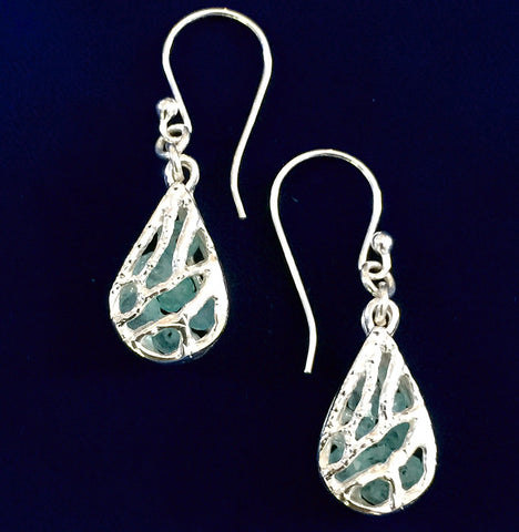 Coral Teardrop Earrings